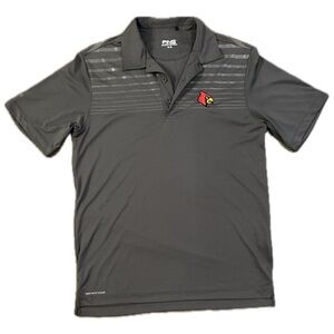 PING Louisville Cardinals Sensor Cool Gray Polo Golf Shirt Men's Medium, EUC